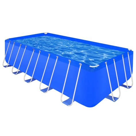 opbouwzwembad met stalen frame rechthoekig      cm tuinmeubel webwinkel