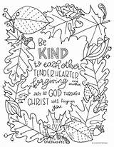 Ephesians Bible Verse Sheets Scripture Thanksgiving Kjv Kindness sketch template