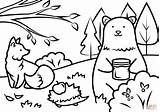 Coloring Pages Animals Autumn Printable sketch template