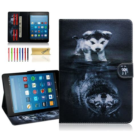 Kindle Fire Hd 8 Case Dteck Folio Flip Pu Leather Stand Case Cover