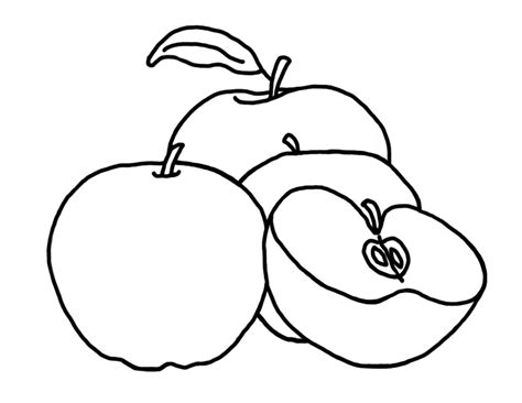 printable apple coloring pages  kids