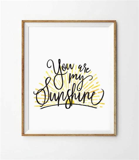 sunshine wall art prints printable nursery art printable