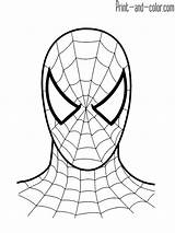 Spider Man Color Print Coloring Pages Boys sketch template