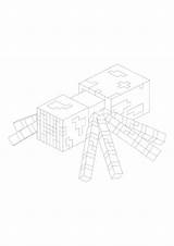 Minecraft Spider Coloring1 sketch template
