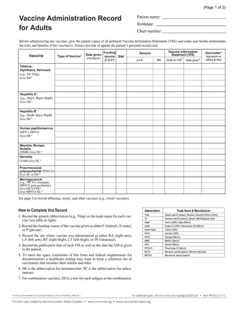 Printable Immunization Record Forms 2011 Fill Out And Sign Online Dochub