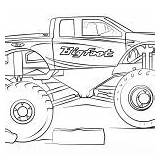 Monster Coloring Truck Pages Everfreecoloring sketch template
