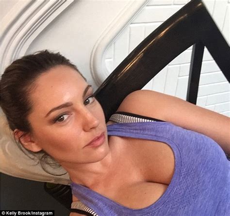 kelly brook posts yet another flattering post workout picture on instagram daily mail online
