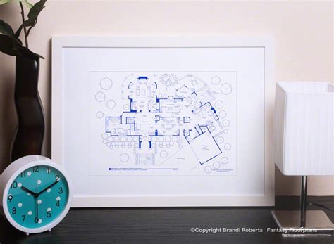 sopranos house floor plan poster expertly hand drawn blueprint