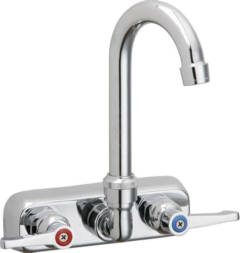 elkay lkb chrome  gpm wall mounted double handle utility faucet  ebay