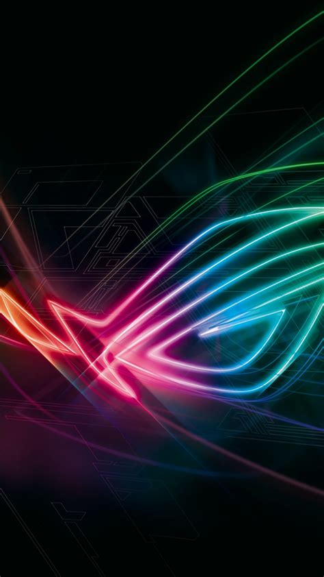 wallpaper asus rog phone  colorful android  pie  os