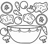 Vegetables Crafts sketch template