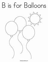 Coloring Balloons Print Ll sketch template