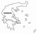Grecia Griechenland Landkarte Greece Cartine Geografie Landkarten Ausmalen Colorare Stampa Disegno sketch template