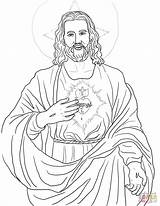 Sacred Heart Coloring Jesus Pages Supercoloring Drawing Disegni Printable Drawings Colorare Da Di Catholic Kids Gesù Immagini Colouring Arte Religious sketch template