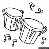 Coloring Pages Bongo Bongos Music Instrument Latin Drums Musical Drum Instruments Color Library Colouring Online Cliparts Others Instrumentos Visit Kindergarten sketch template