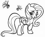 Coloring Fluttershy Girls Pony Little Pages Wonderful sketch template
