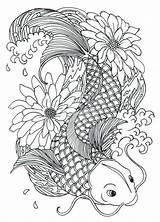 Koi Coloring Carp Fish Coy Perey Pages Printable Deviantart Colouring Adult Tattoo Drawing Drawings Fun Kids Votes Choose Board sketch template