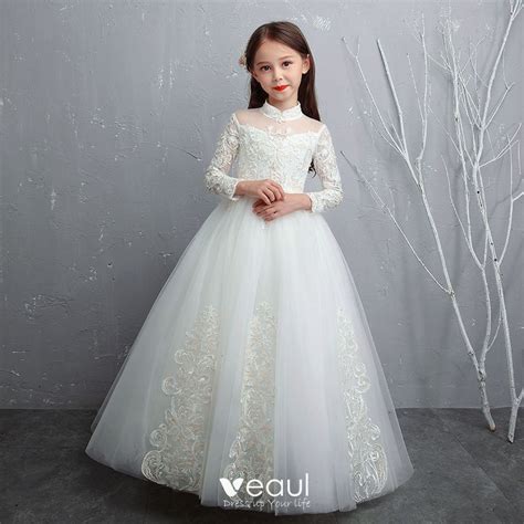 Chic Beautiful White Flower Girl Dresses 2020 A Line Princess See