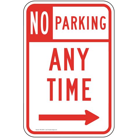 parking  time sign   arrow pke  parking control