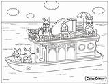 Coloring Pages Critters Calico Boat Having Fun Printable Print sketch template