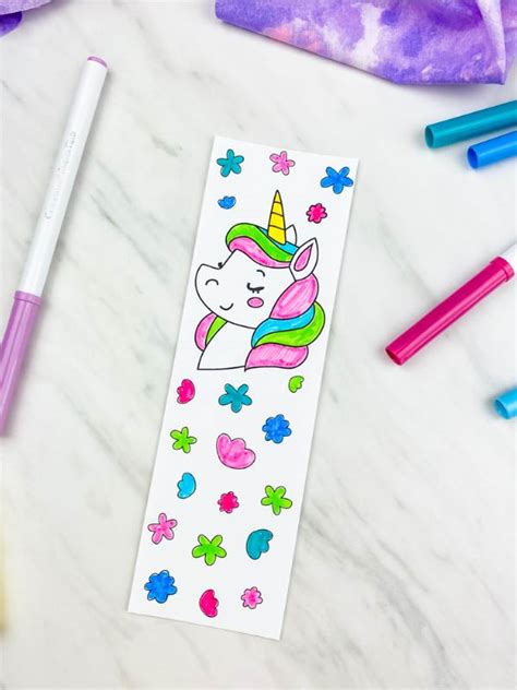 free printable unicorn bookmarks