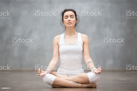 beautiful yoga  lotus pose stockfoto und mehr bilder von