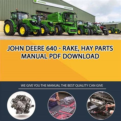 john deere  rake hay parts manual   service manual repair manual