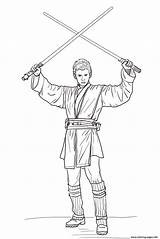 Anakin Skywalker Wars Coloring Star Pages Lightsabers Printable Drawing Episode Two Luke Attack Wan Obi Sith Vs Clones Lego Darth sketch template