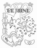 Coloring Valentines Pages Printable Printables Kids sketch template