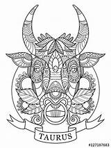 Taurus Sign Sternzeichen Stier Fotolia Malvorlagen Mexiko Kolorowanki Zodiaku Znaki Capricorn Zeichen sketch template