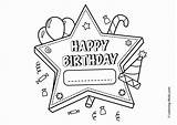 Coloring Birthday Card Pages Adults Getcolorings sketch template