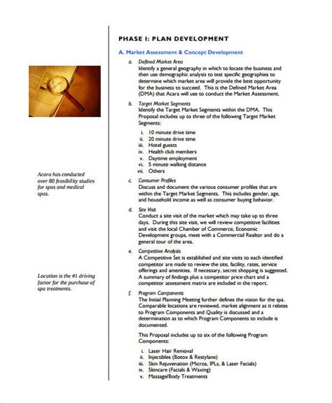 day spa business plan template
