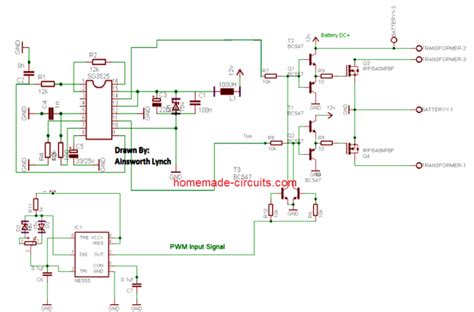 high power sg pure sinewave inverter circuits homemade circuit