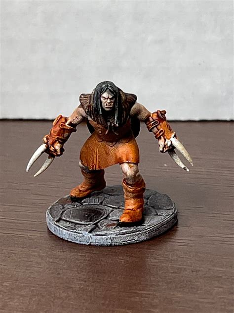 orc wereboar anchorite  talos dnd resin mm scale dungeons dragons pathfinder
