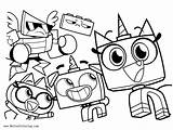 Unikitty Coloring Pages Lego Characters Printable Movie Friends Color Kids Print Adults sketch template