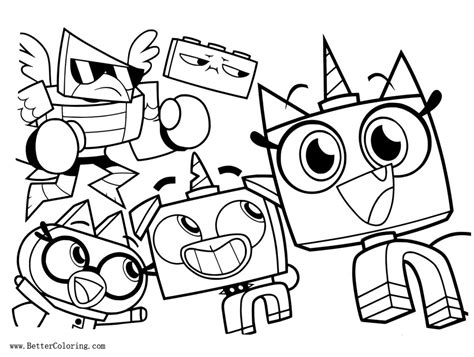 lego  unikitty coloring pages characters  printable coloring