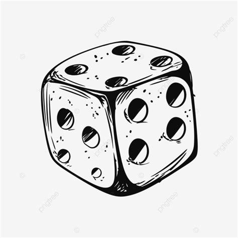 dice art ink drawing outline sketch vector dice drawing dice outline