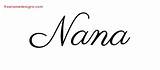 Nana Tattoo Name Designs Classic Script Coloring Pages Template Names Printable Letter sketch template