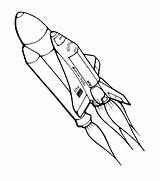 Kleurplaat Shuttle Ruimtevaart Vliegt Stemmen Ruimte sketch template