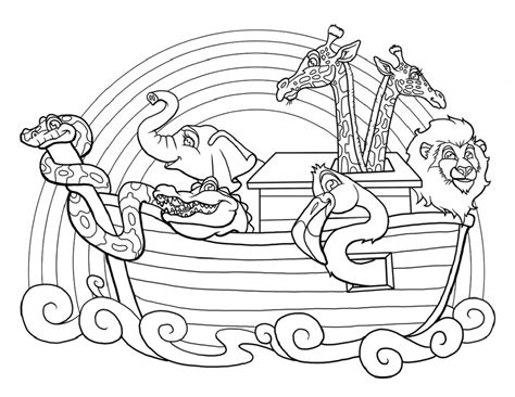 noahs ark coloring page  tale lovers educative printable