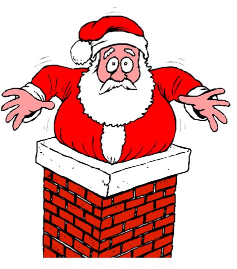 santa chimney stuck royalty  stock illustration image