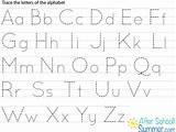 Alphabet Tracing Letters Printable Trace Letter Worksheets Clip Traceable Upper Lower Case Writing Chart Handwriting Paper Preschool Print Kids Clipart sketch template