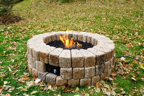 hardscape gas fire burner kit   outdoor greatroom company  fall
