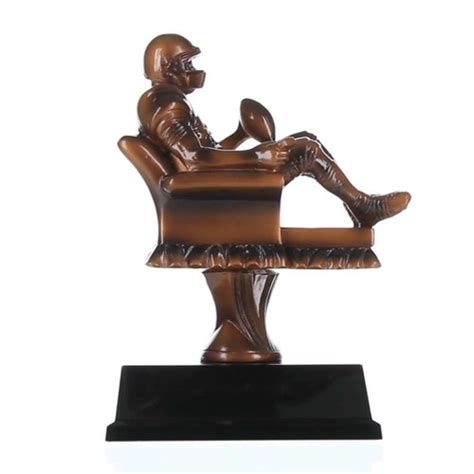 fantasy football armchair quarterback trophy engraved ffl award   tall decade awards