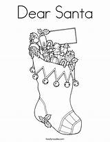 Santa Coloring Dear Stockings Print Many Color Noodle Stocking Twistynoodle Built California Usa Twisty sketch template