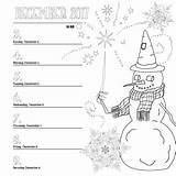 Coloring Pages Seasonal Weekly Planning Each Different sketch template