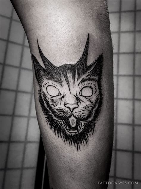 Evil Cat Tattoo Abyss Montreal