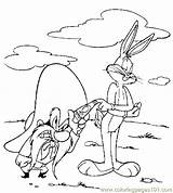 Bugs Bunny Sam Yosemite Coloring Pages Online Printable Cartoons Color sketch template