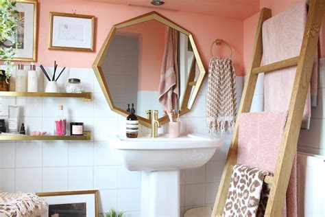 reveal   peach  gold bathroom refresh phase  swoon worthy