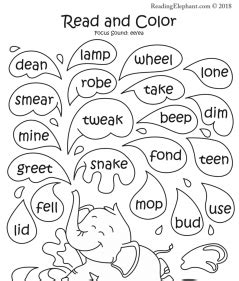 ee worksheets lessons  reading elephant
